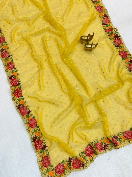 Yellow saree