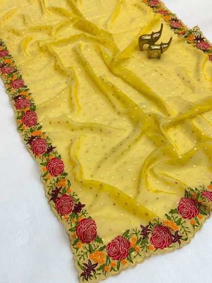 Yellow saree