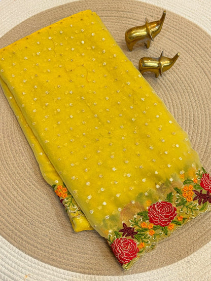 Yellow saree