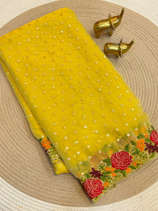 Yellow saree
